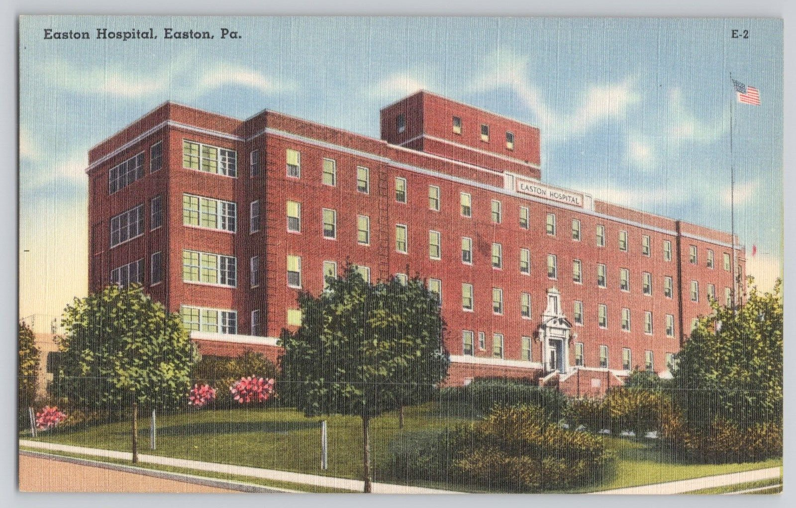 Postcard Easton Hospital, Easton, PA