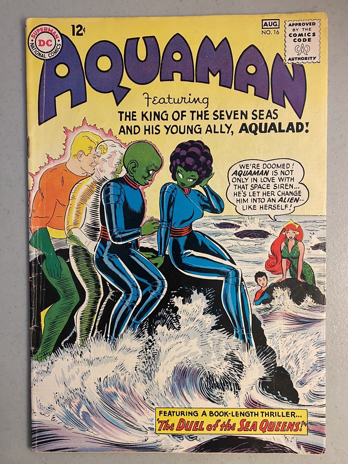 Aquaman 16, FN 6.0, DC Silver 1964, Nick Cardy, Aquaman 🔱🐠🐋