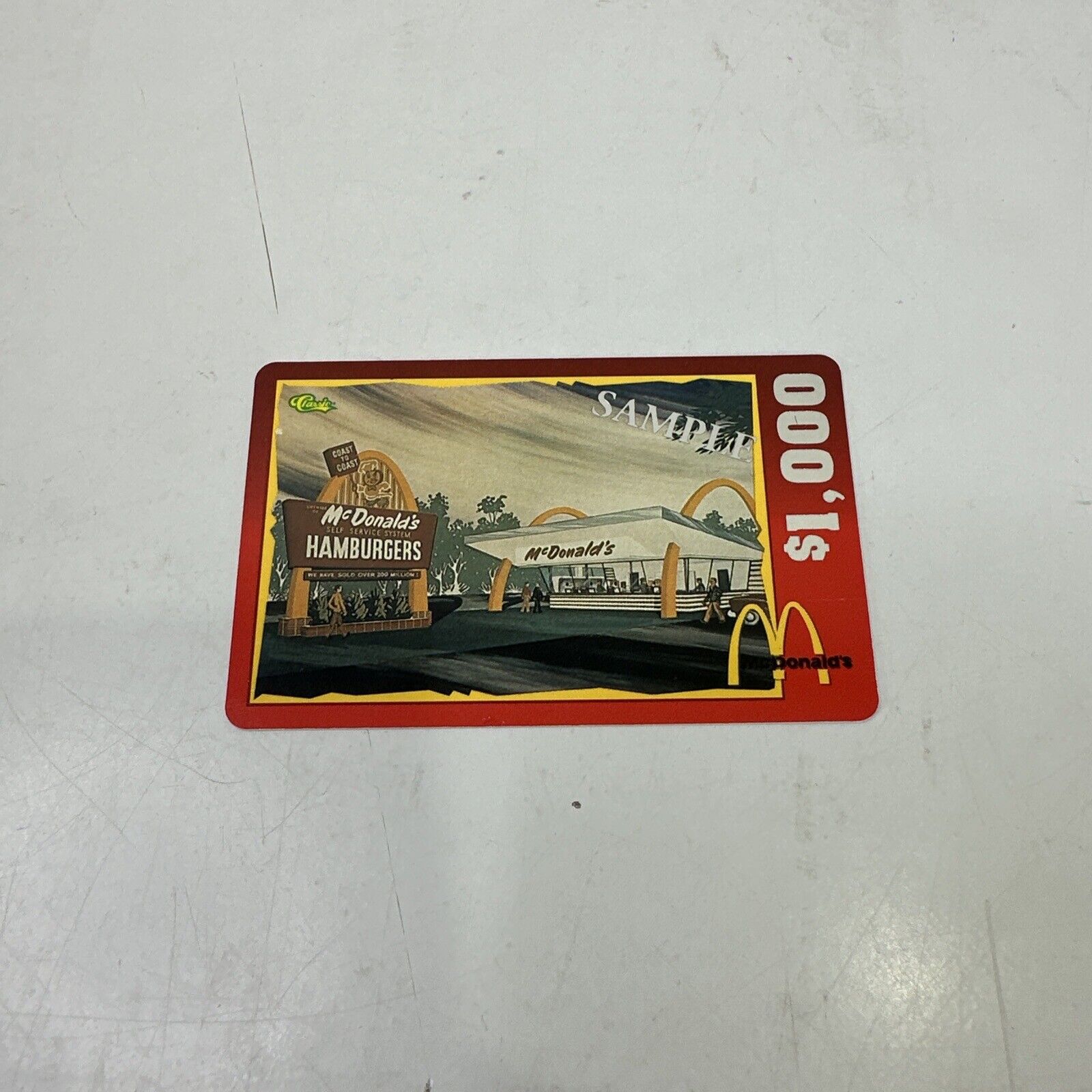 McDonald\'s 1996 $1000 Sample TeleCard World Promotional Phone Card Rare