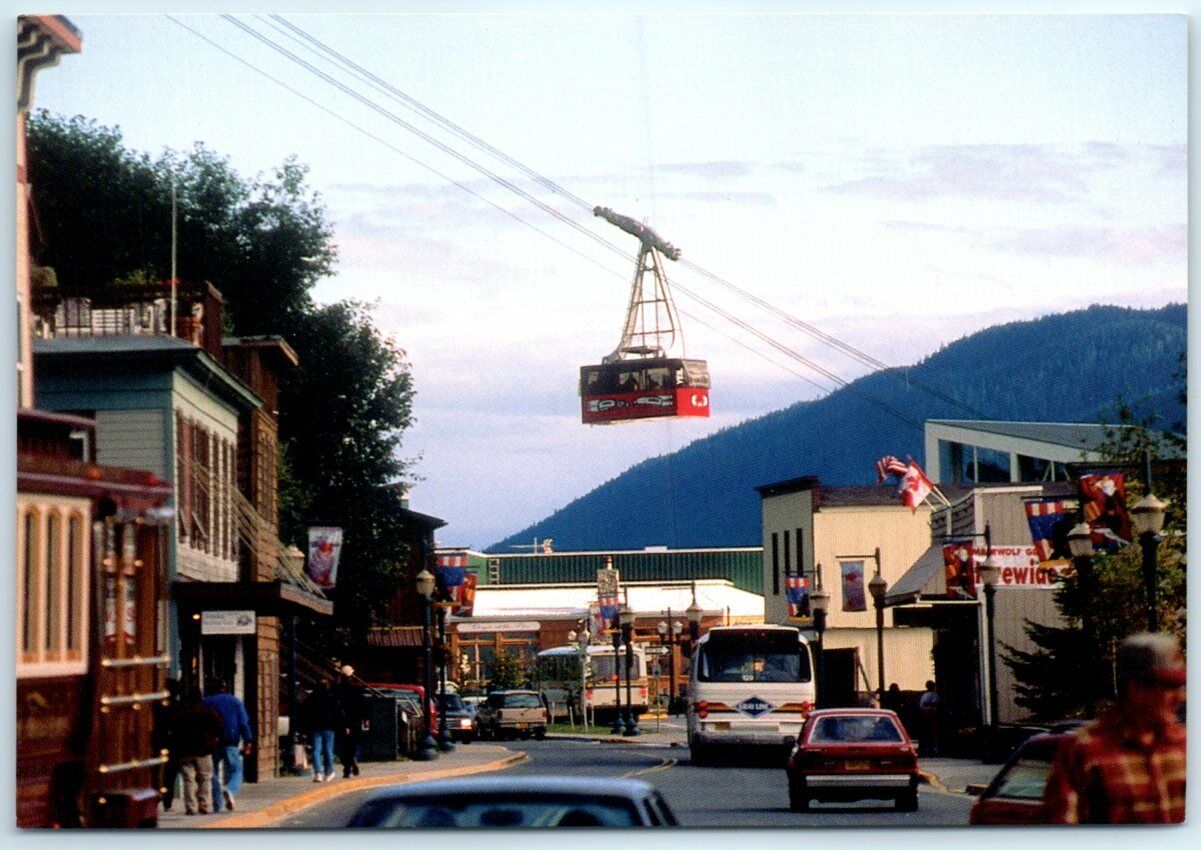 Postcard - The Mount Roberts Tramway leaves downtown Juneau, Alaska