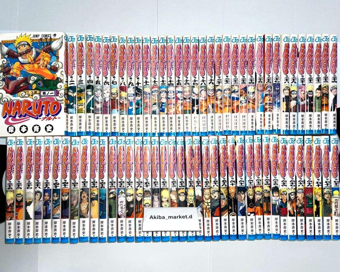 Naruto 【Japanese language】 Vol.1-72 Complete Full Set Manga Comics