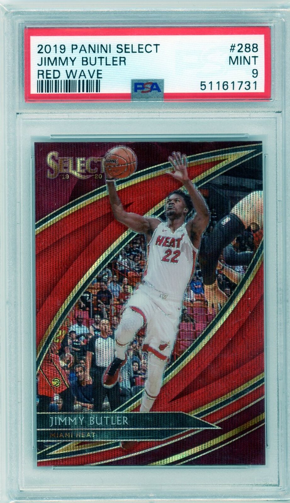 PSA 9 Jimmy Butler // 2019 Panini Select // Red Wave