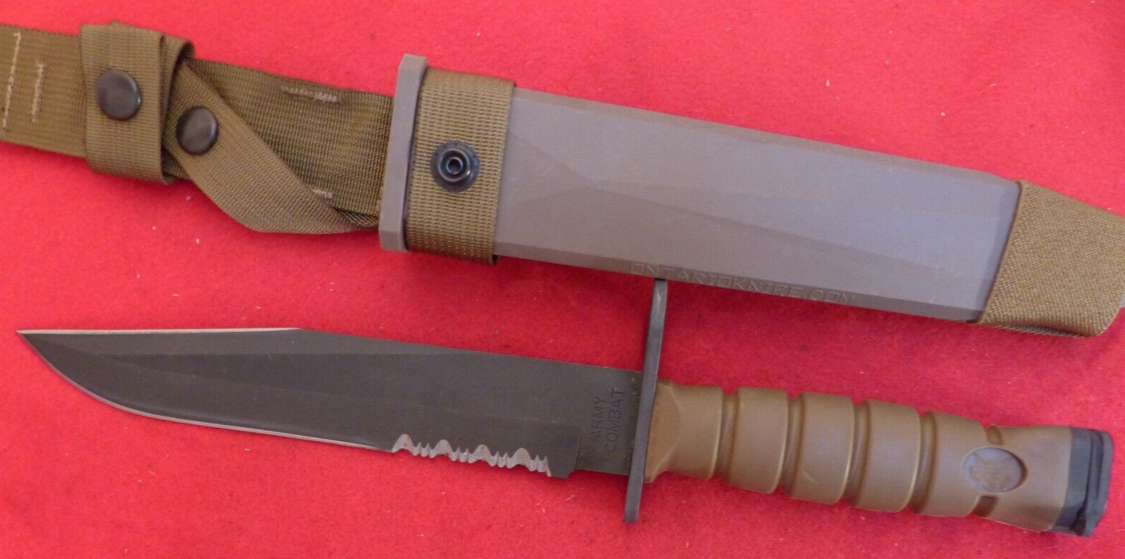 ORIGINAL Ontario USA US Army Combat fixed blade combo blade fighting knife