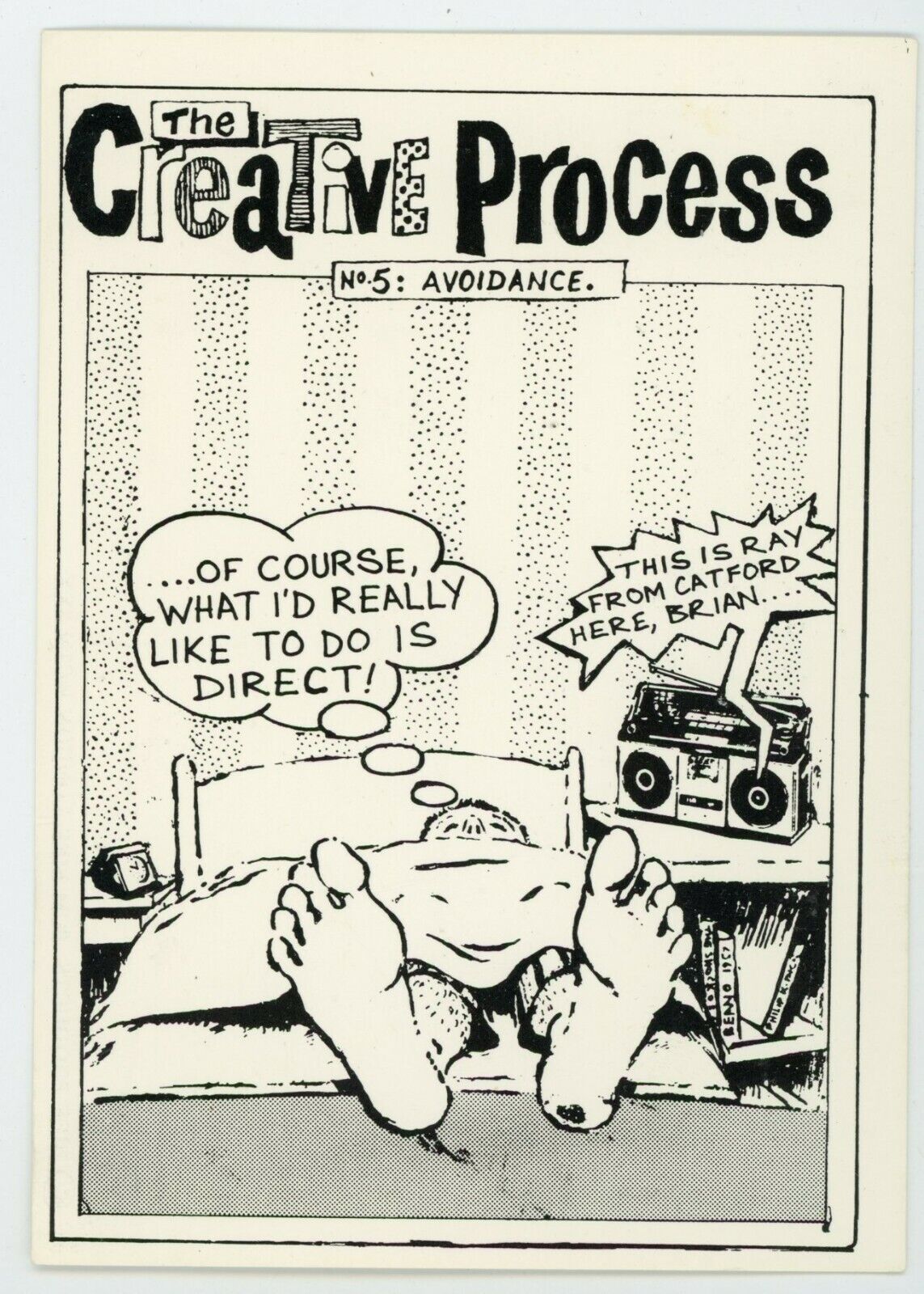 Creative process vintage 80's Biff Kard Biff Products BCM London. Humor postcard
