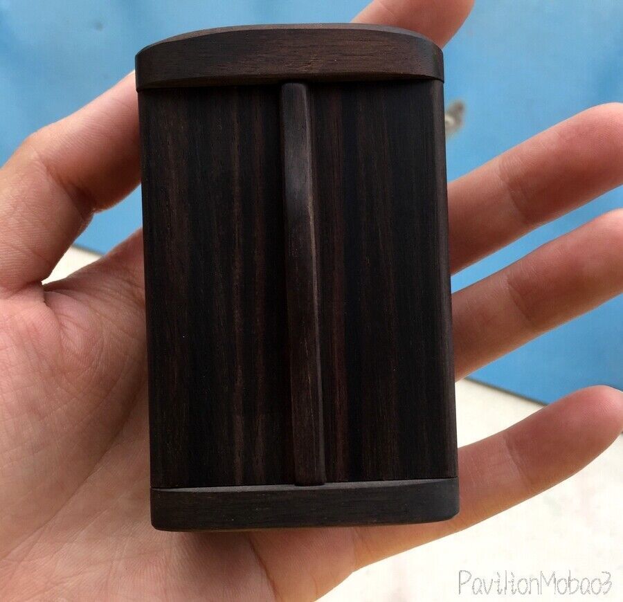 Mini Portable Natural Ebony Wood Altar Butsudan Shrine God House Buddhist Box