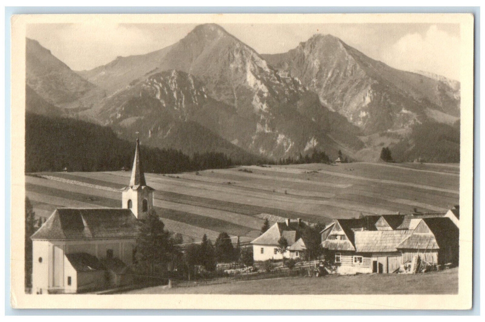 Zdiar Vysoke Tatry Slovakia RPPC Photo Postcard Zdiarske Vidla Mountain c1930\'s