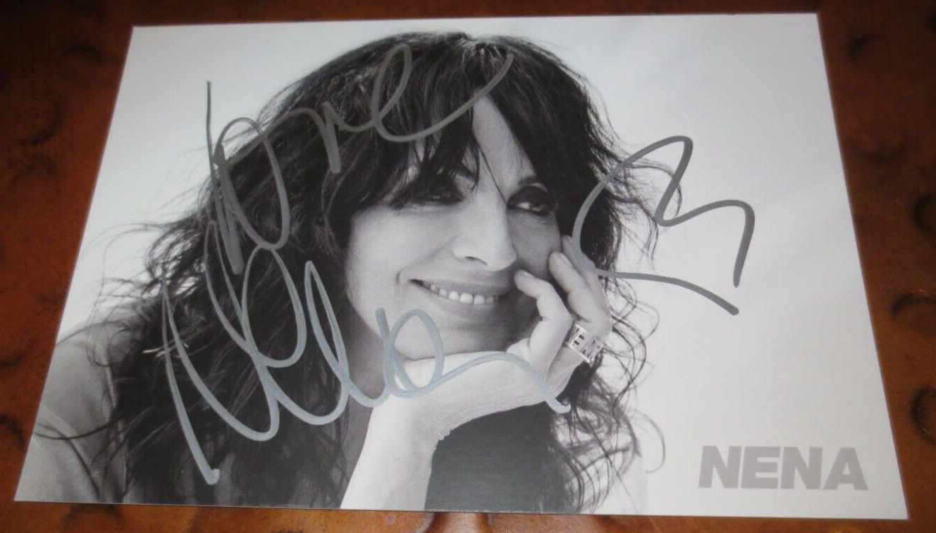 Nena 80's  pop singer signed autographed flat 99 Luftballons Red Balloons