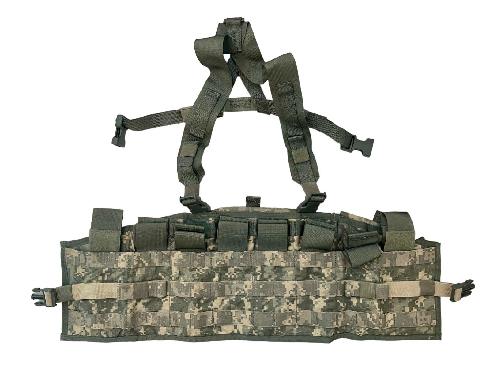 USGI Molle Military Tactical Assault Panel TAP Chest Rig ACU w/Harness EXC