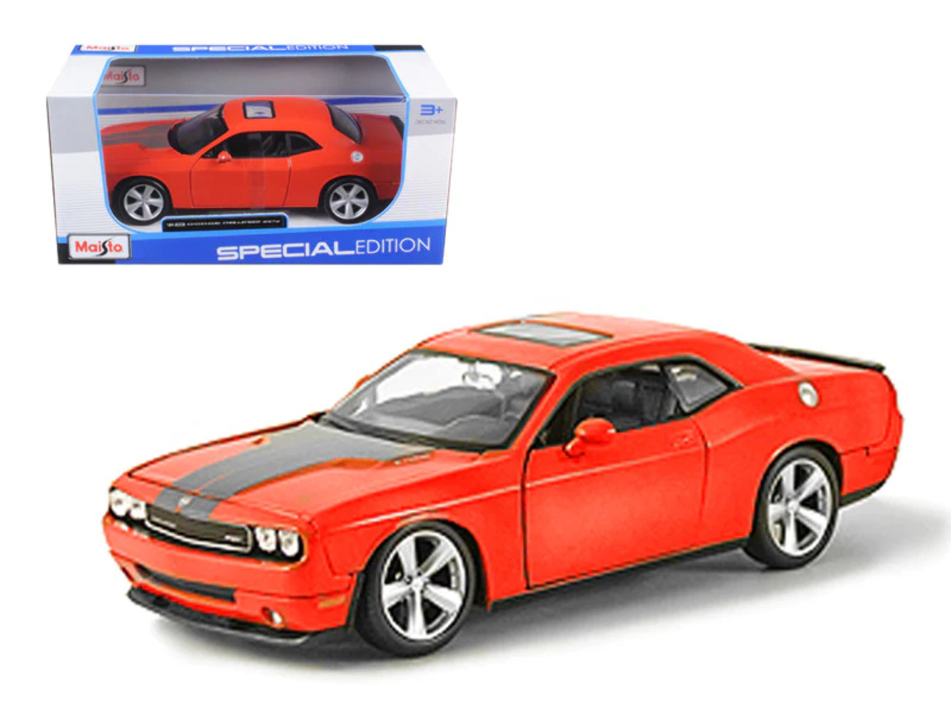 2008 Dodge Challenger SRT8 Orange 1/24 Diecast Model Car