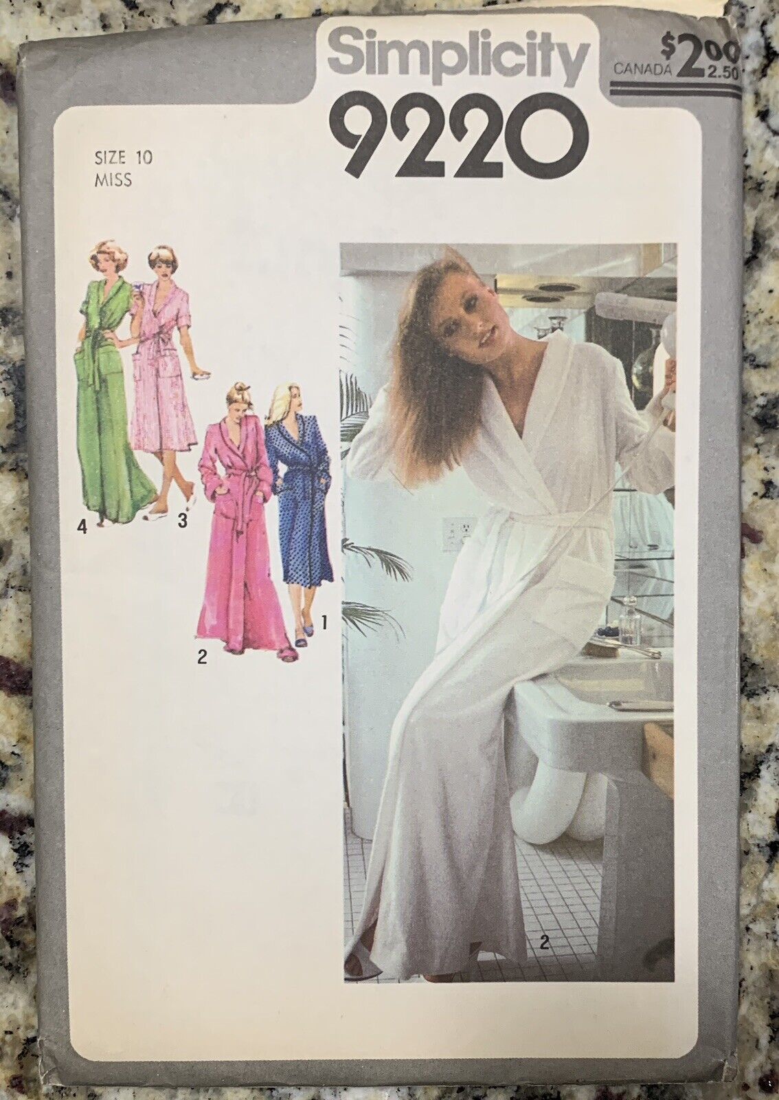 1979 VTG Simplicity Pattern #9220 Dressing Robe SZ 10 Misses Uncut FF