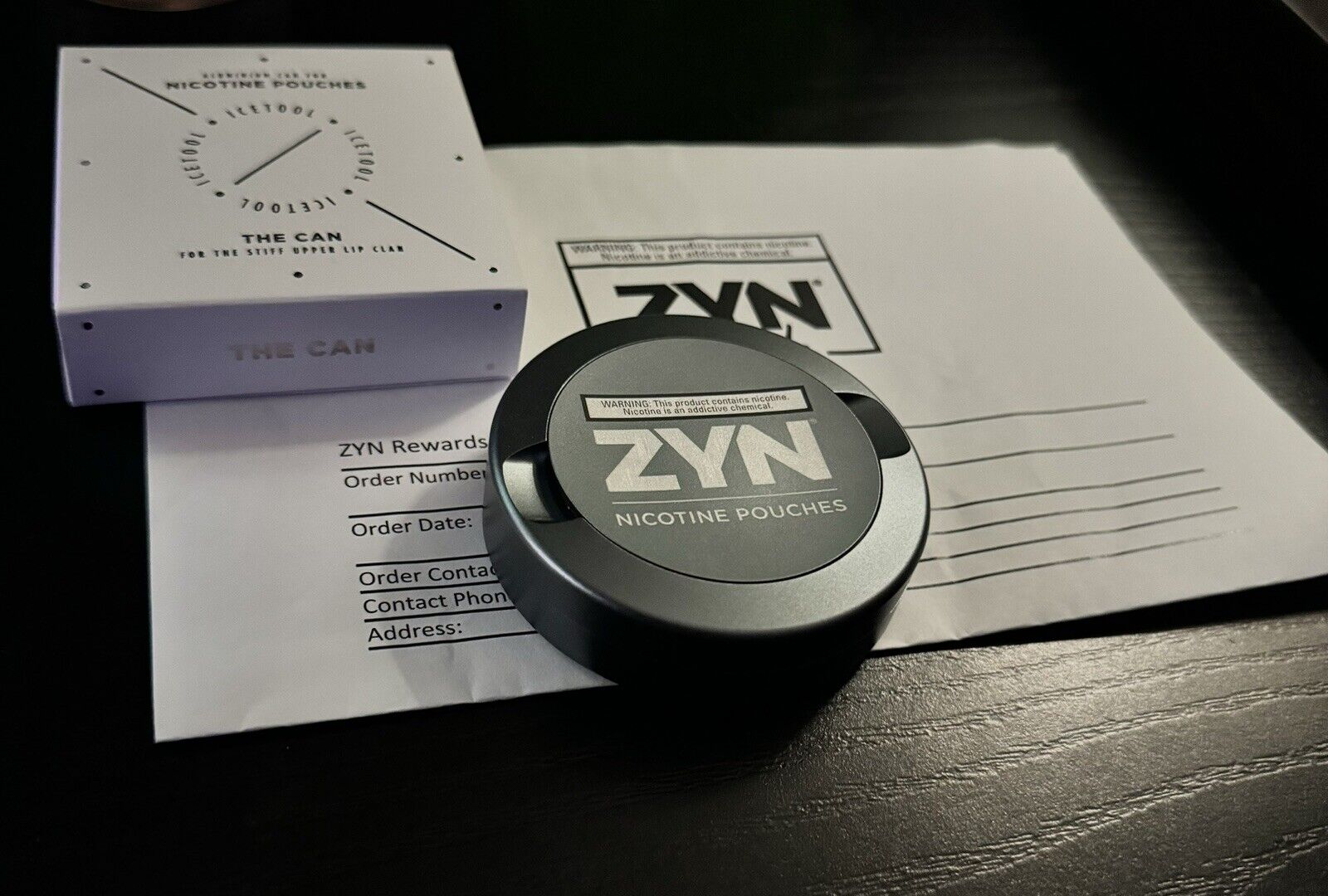 Metal Gray Zyn Can. Brand New. Just Taken Out Of Box For Photo.