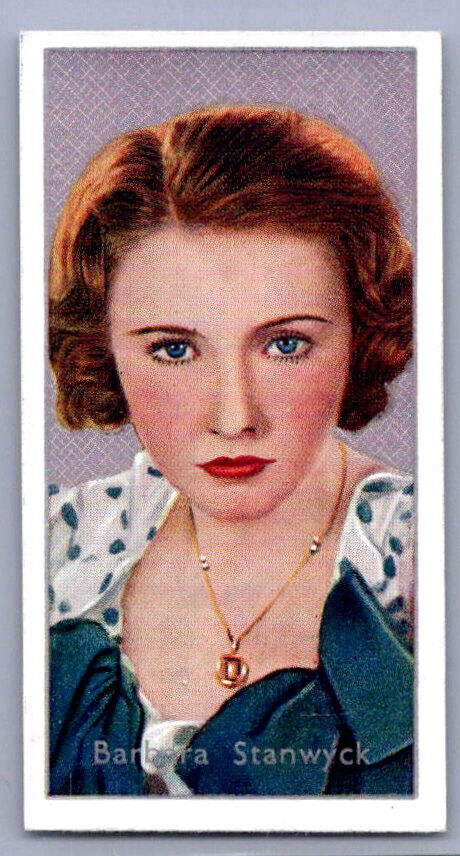 1936 Carreras Film Stars Barbara Stanwyck #32 Original British Tobacco Card