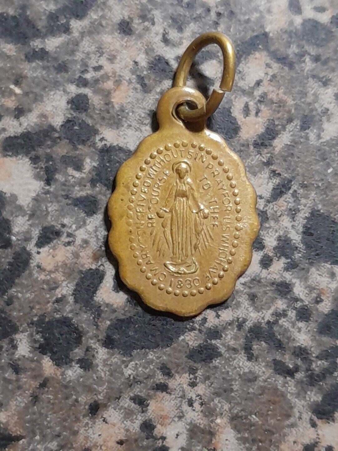 Vintage Blessed Virgin Mary Miraculous Small Medal 