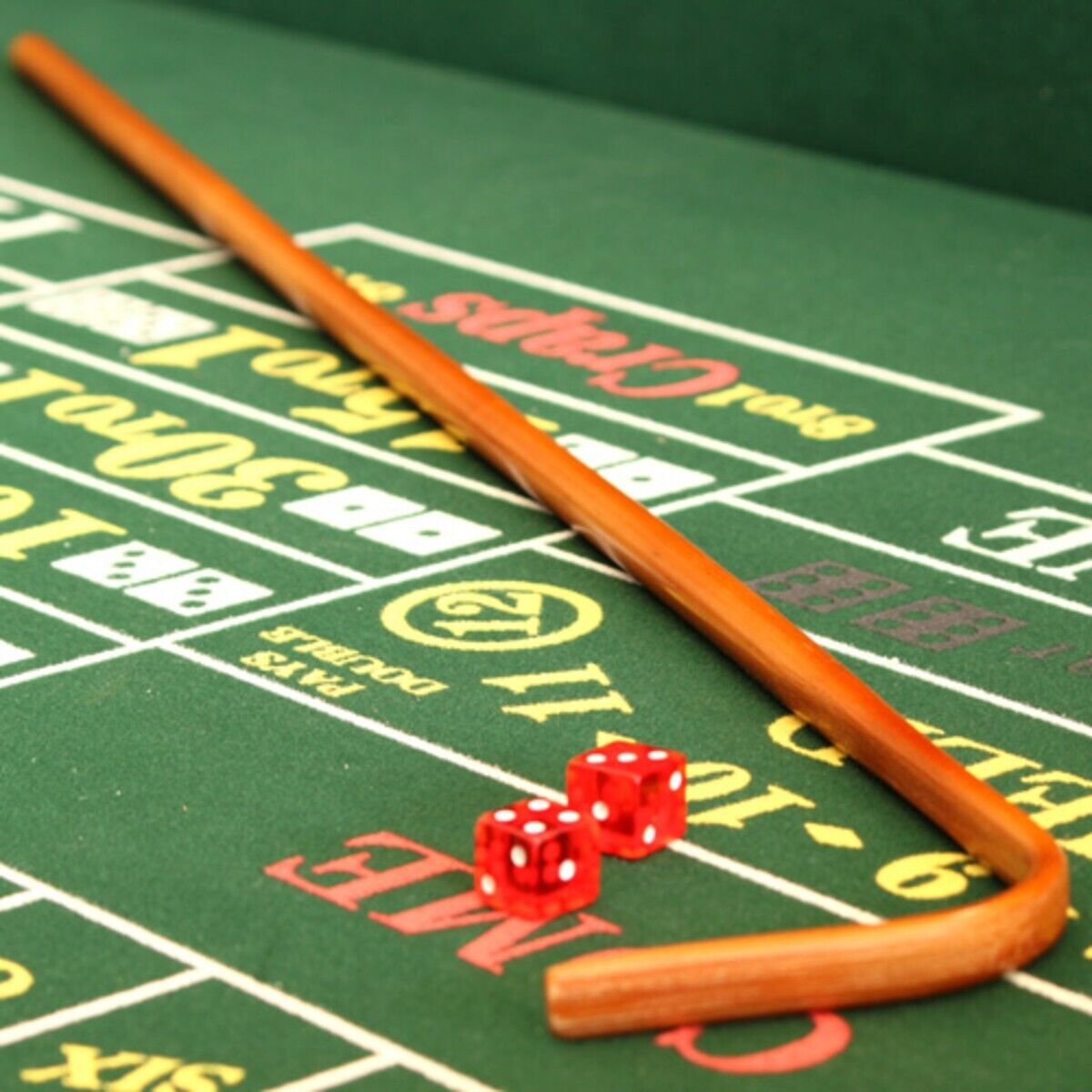 36-Inch Wooden Rattan Craps Casino Dealer Dice Stick BRAND NEW