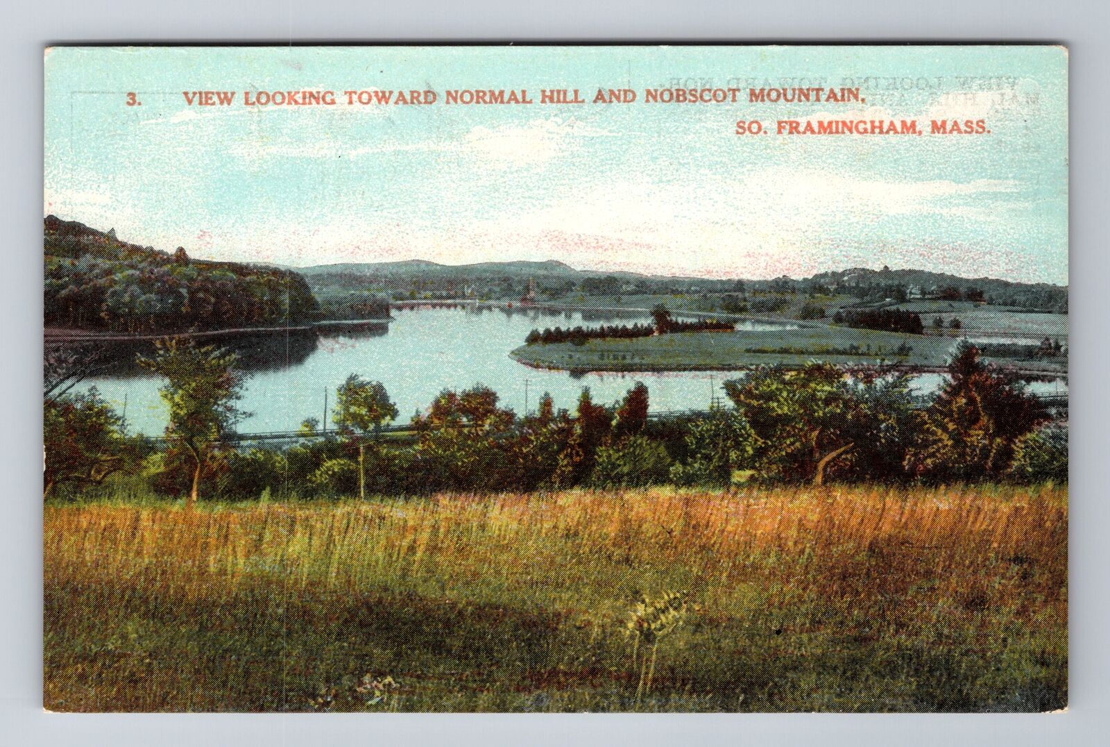 So. Framingham MA-Massachusetts, Normal Hill, Nobscot Mt. View, Vintage Postcard