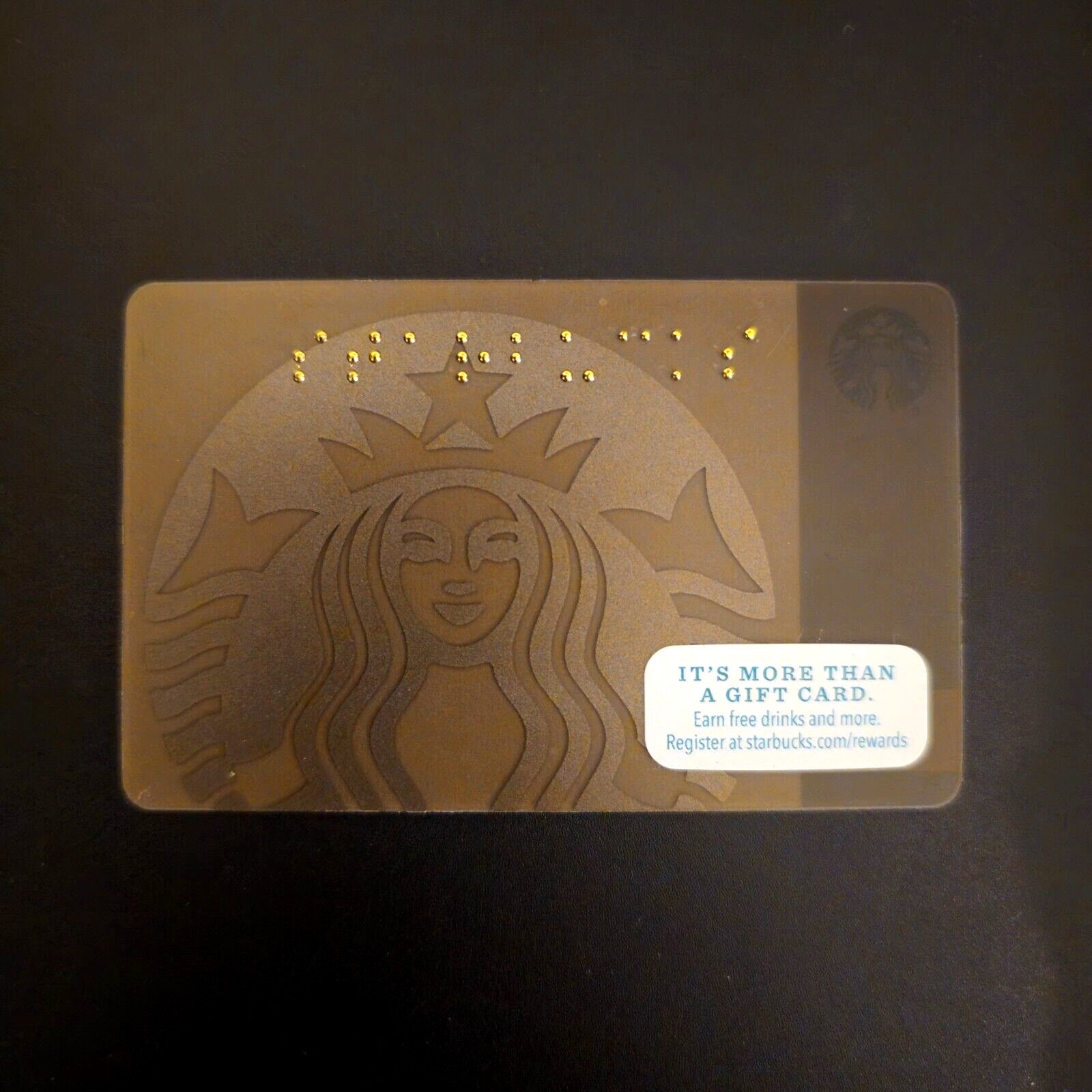 Starbucks Mermaid Braille #6111 2015 NEW COLLECTIBLE GIFT CARD $0