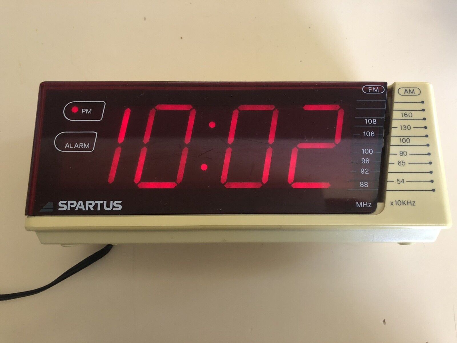 Vintage/Authentic Spartus Large Display Radio/Alarm Clock Model 0123 REFURBISHED