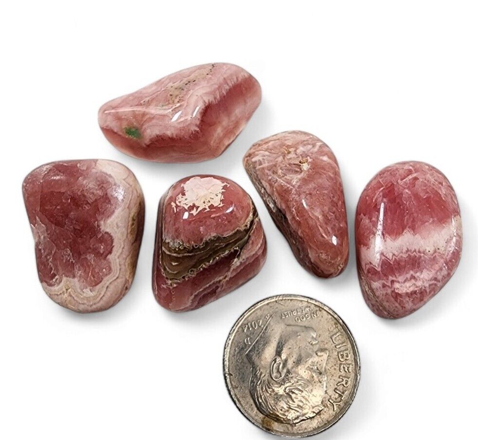 Rhodochrosite Polished Crystal Stones 27.8 grams