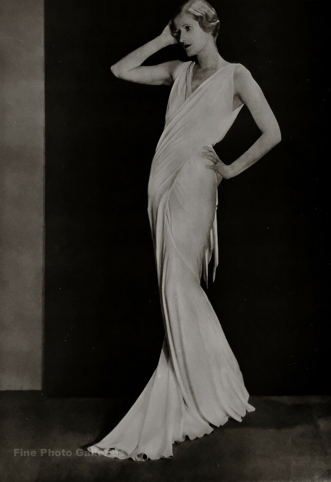 1933/75 MAN RAY Vintage Fashion Female White Dress Art Deco Photo Art 12x16