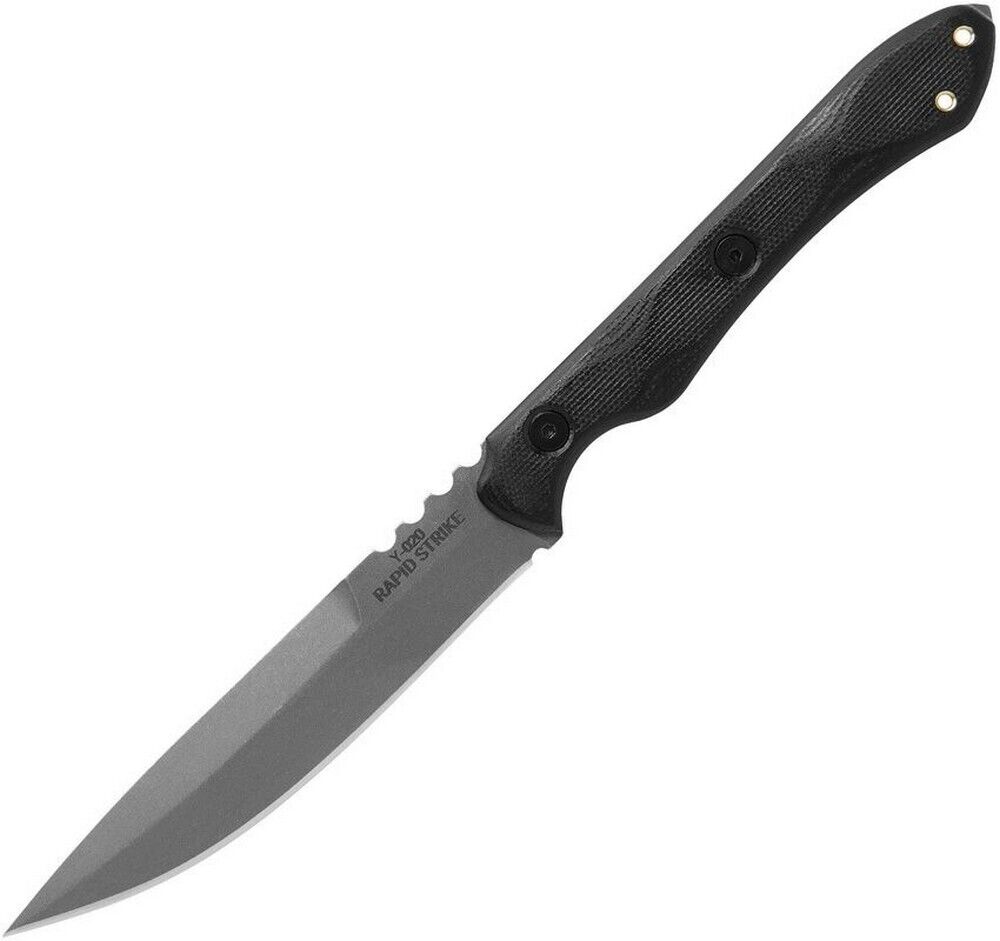 TOPS Rapid Strike Single Edge Fixed Knife Steel Blade Black G10 Handle - RDSK-01