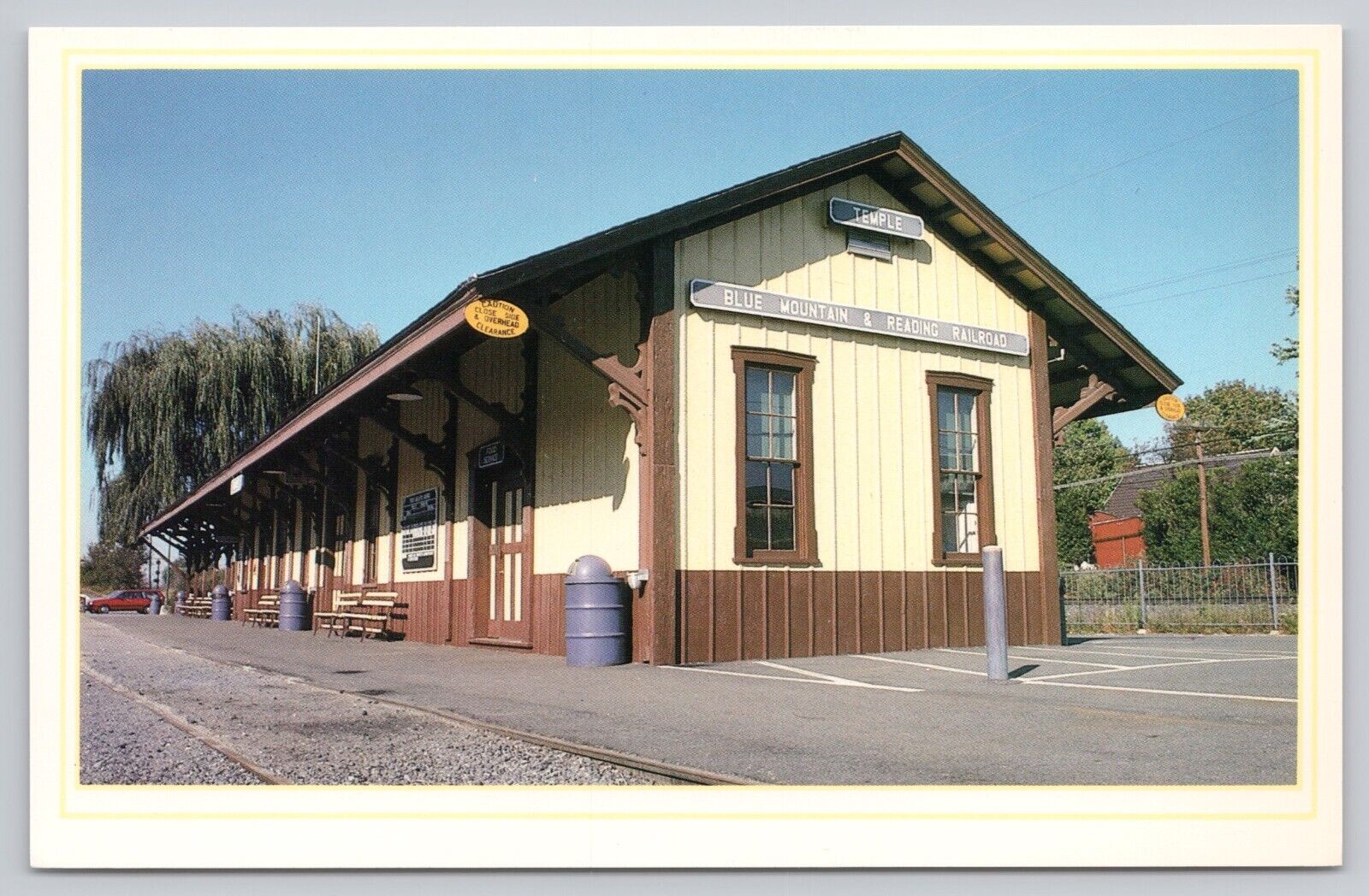 Hamburg Pennsylvania Blue Mountain & Reading Railroad Station Depot VTG Postcard