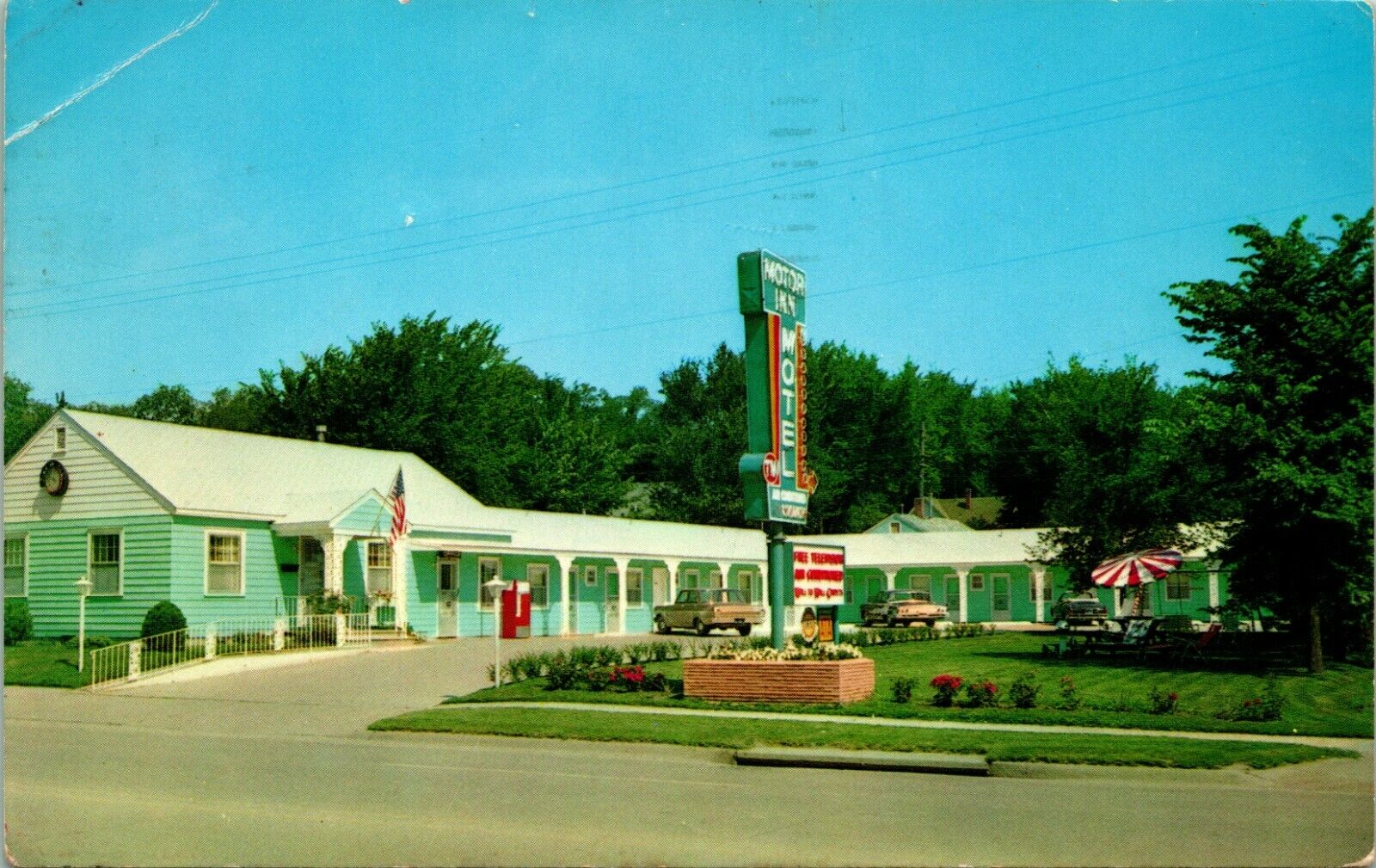Vtg Chrome Postcard Osceola Iowa IA Motor Inn Motel Mike Roberts 1967