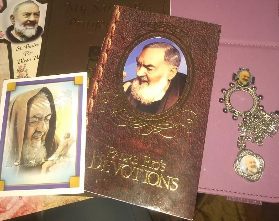 Saint Padre Pio Relic, Oil,Prayer Books