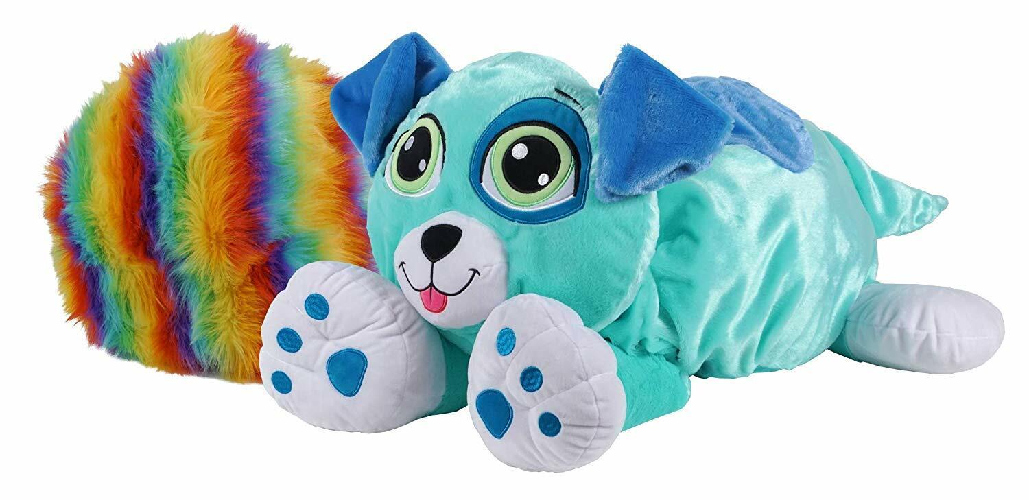 Rainbow Fluffies Blue Puppy Colorful Plush - 2 in 1 Stuffed Animal