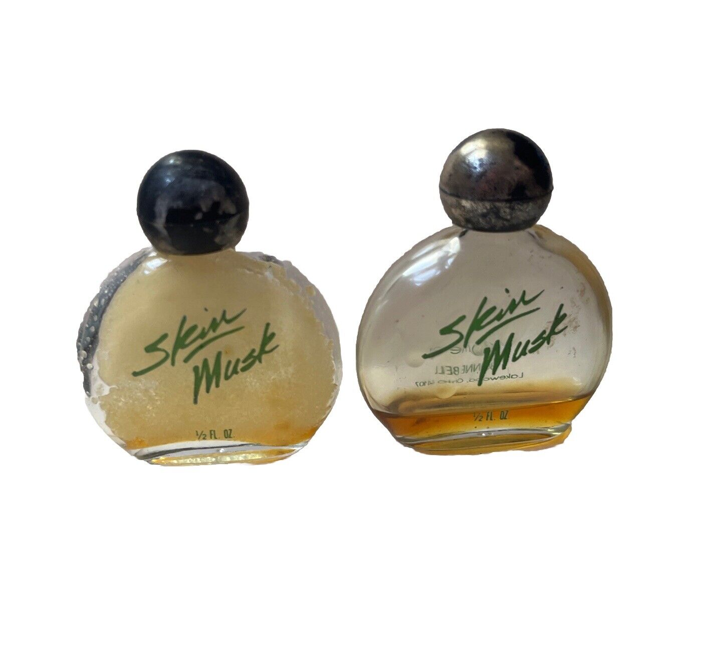 VTG Bonne Bell Skin Musk Perfume Oil .5 Oz 15 mL Lot Of 2
