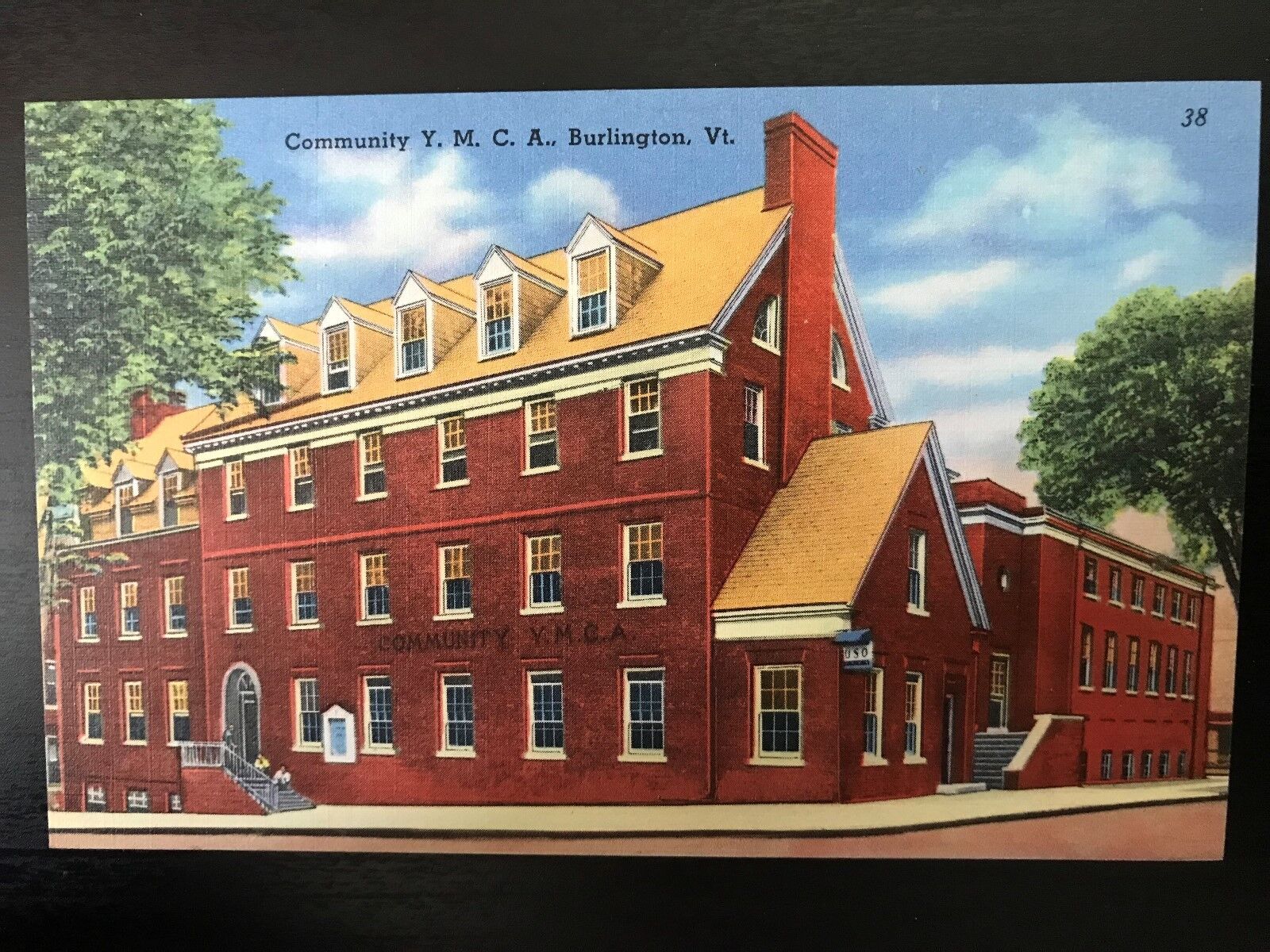 Vintage Postcard 1942 Community YMCA Burlington Vermont