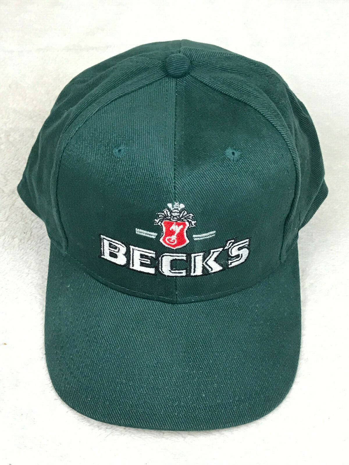 Becks Beer Embroidered Baseball Golf Hat Green Adjustable NEW