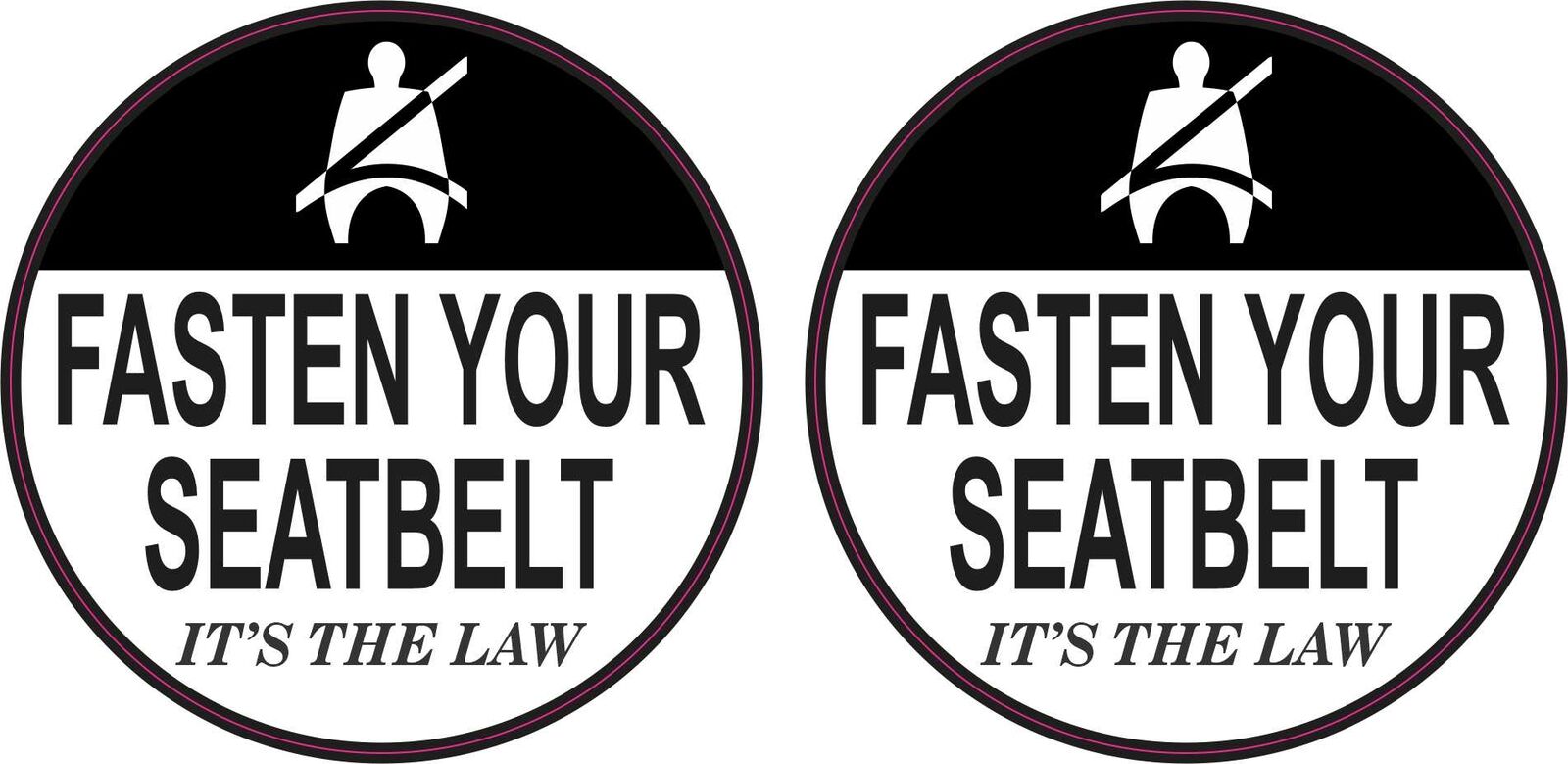 3in x 3in Fasten Your Seatbelt Vinyl Stickers Car Truck Vehicle Safety Decal