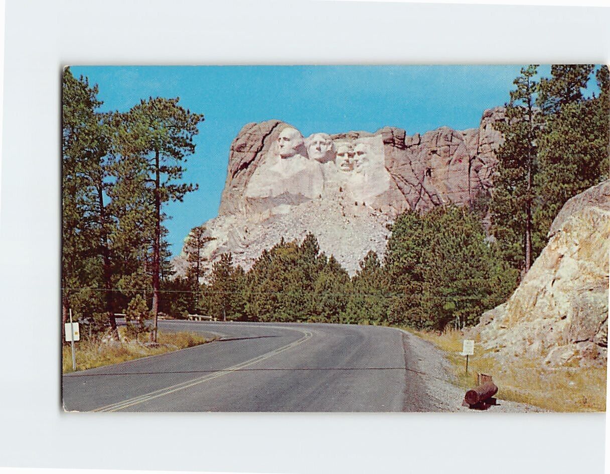 Postcard Approach to Mt. Rushmore Black Hills South Dakota USA