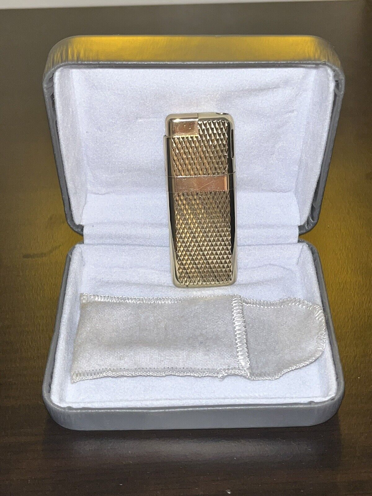 Vintage Colibri Electro Quartz Lighter Black and Gold with Box Retro