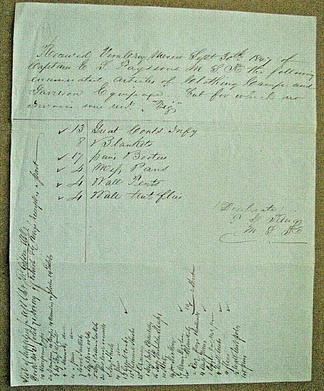 FORT GIBSON INDIAN TERRITORY MEXICAN WAR US ARMY SUPPLIES FOR MEXICO 1847