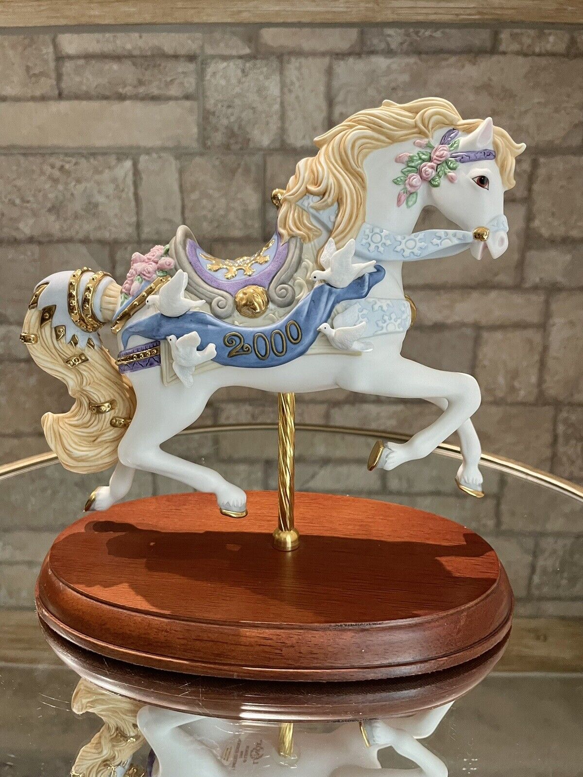 Lenox Millennium Holiday Porcelain 8.5” Carousel Horse Animal Series w/paper