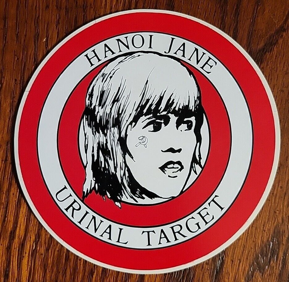 Hanoi Jane Fonda Urinal Target Vietnam War Veteran Vet Decal Sticker
