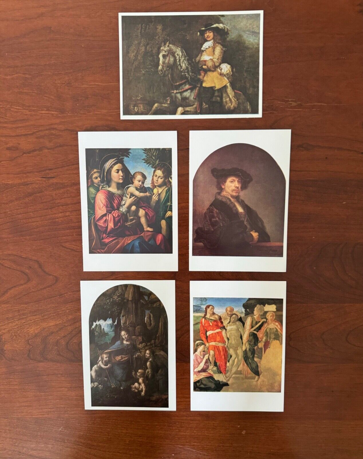 Four 1970's Vintage National Gallery 4x6 Postcards, London. Rembrandt.