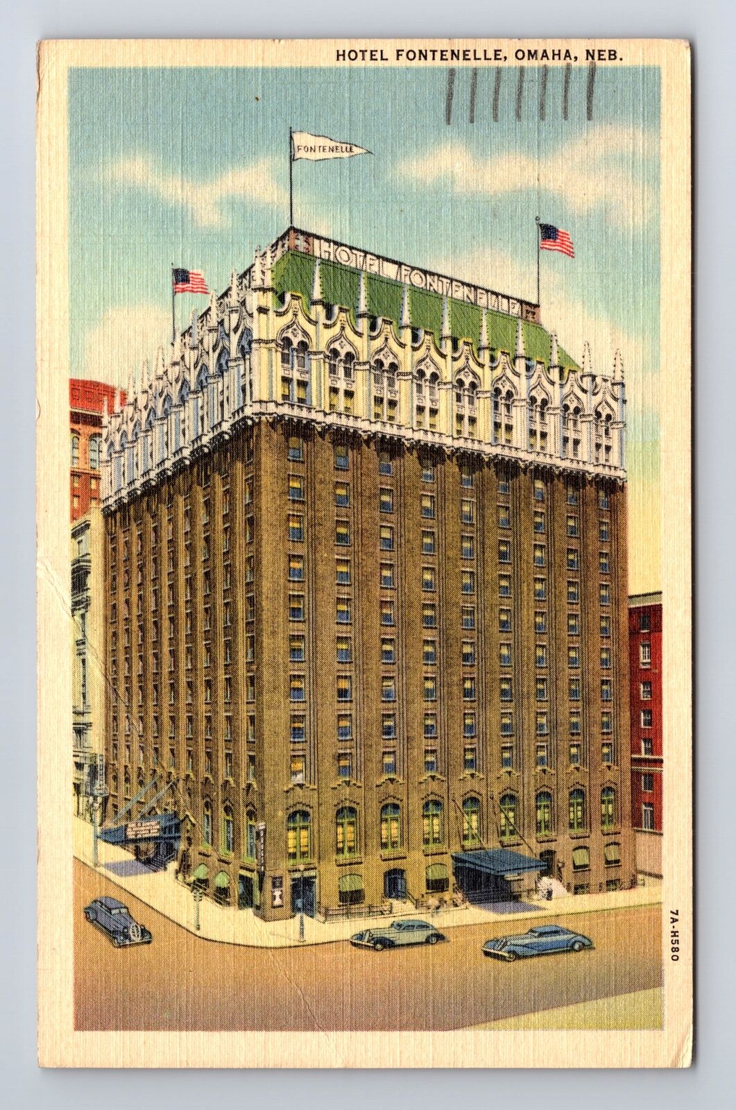 Omaha NE-Nebraska, Hotel Fontenelle, Advertising, Vintage c1950 Postcard