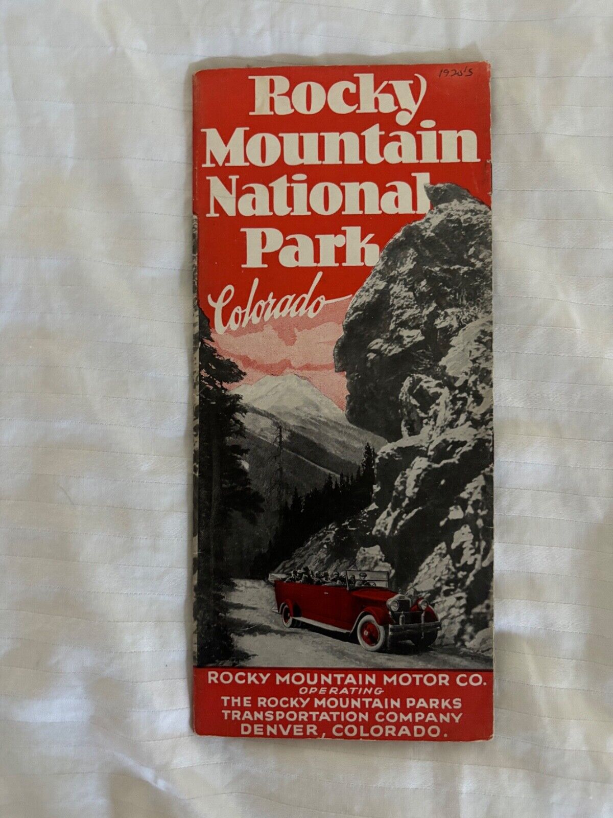 1929 Rocky Mountain National Park Colorado Beautiful Tourist Guide Excellent
