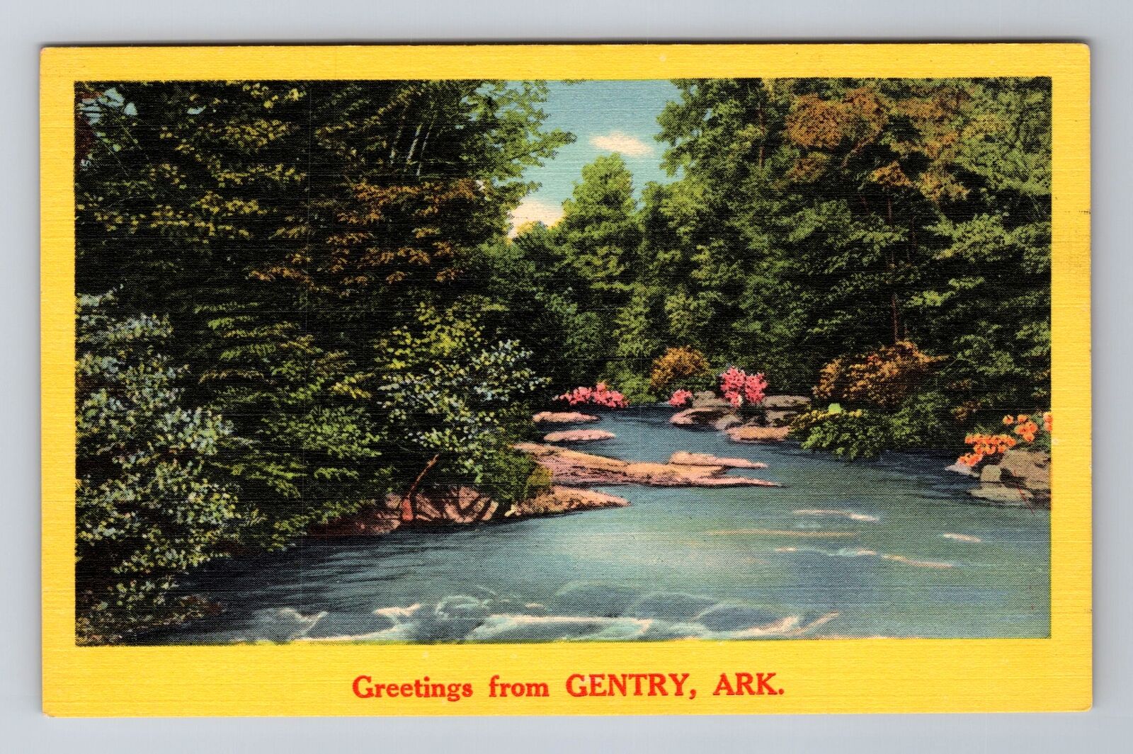 Gentry AR-Arkansas, Scenic General Greetings, Lake, Antique, Vintage Postcard