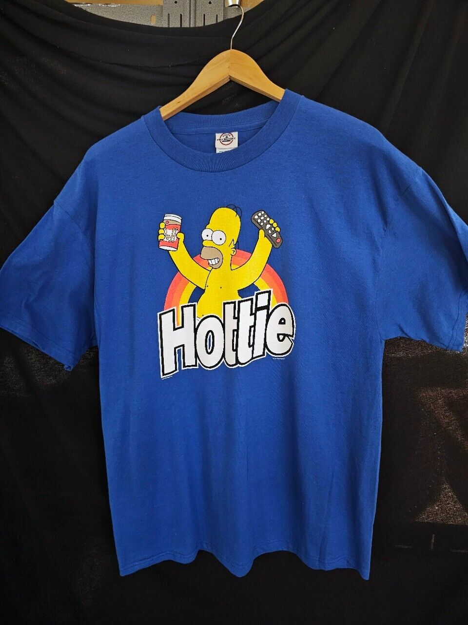 Vintage The Simpsons Homer Hottie Blue T Shirt 2004 L NEW