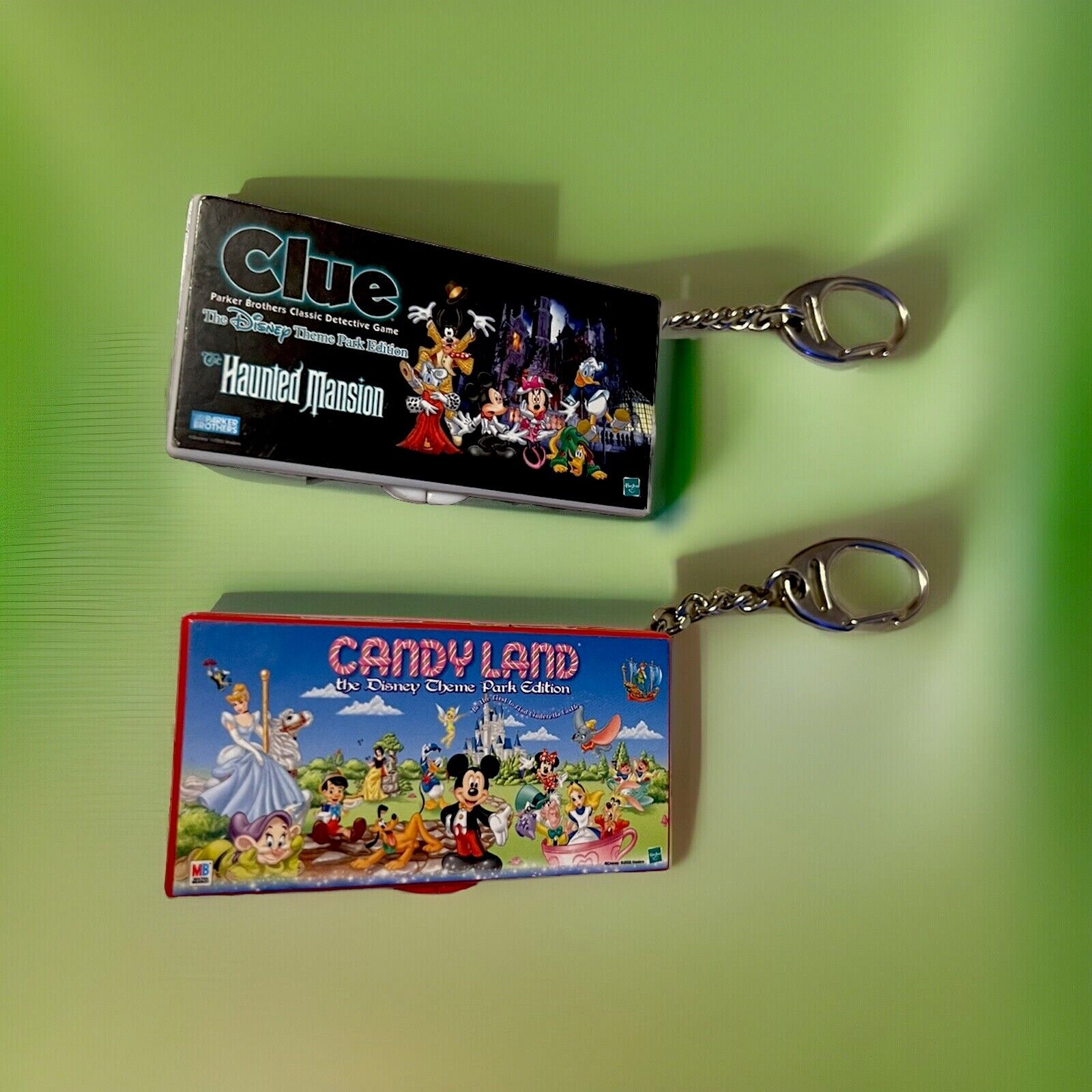 Clue (1998) & Candy Land (2000) Disney Theme Park Edition Novelty Keychains