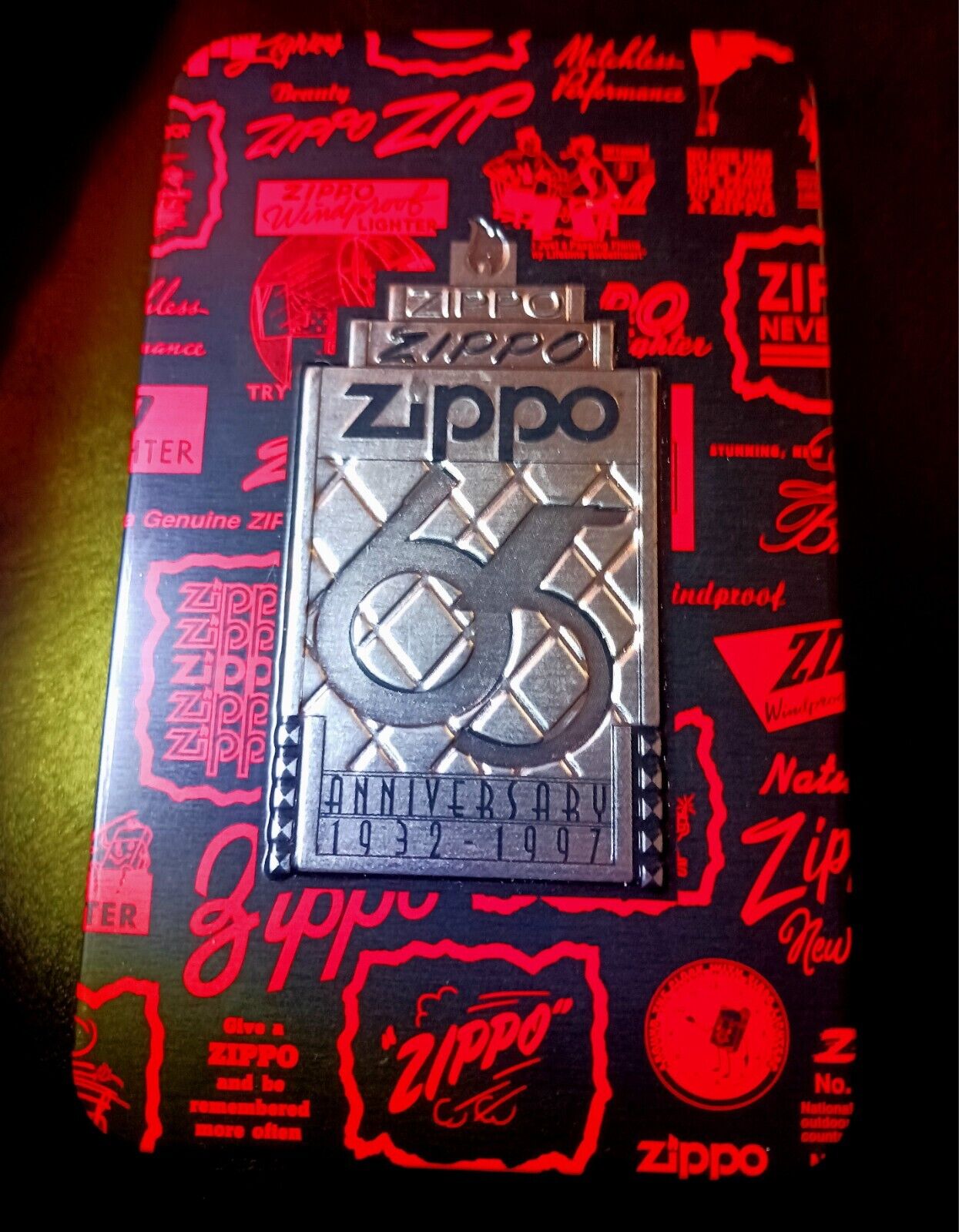 1997 Vintage 65th Anniversary Zippo Lighter 🔥  Unfired in Original Box