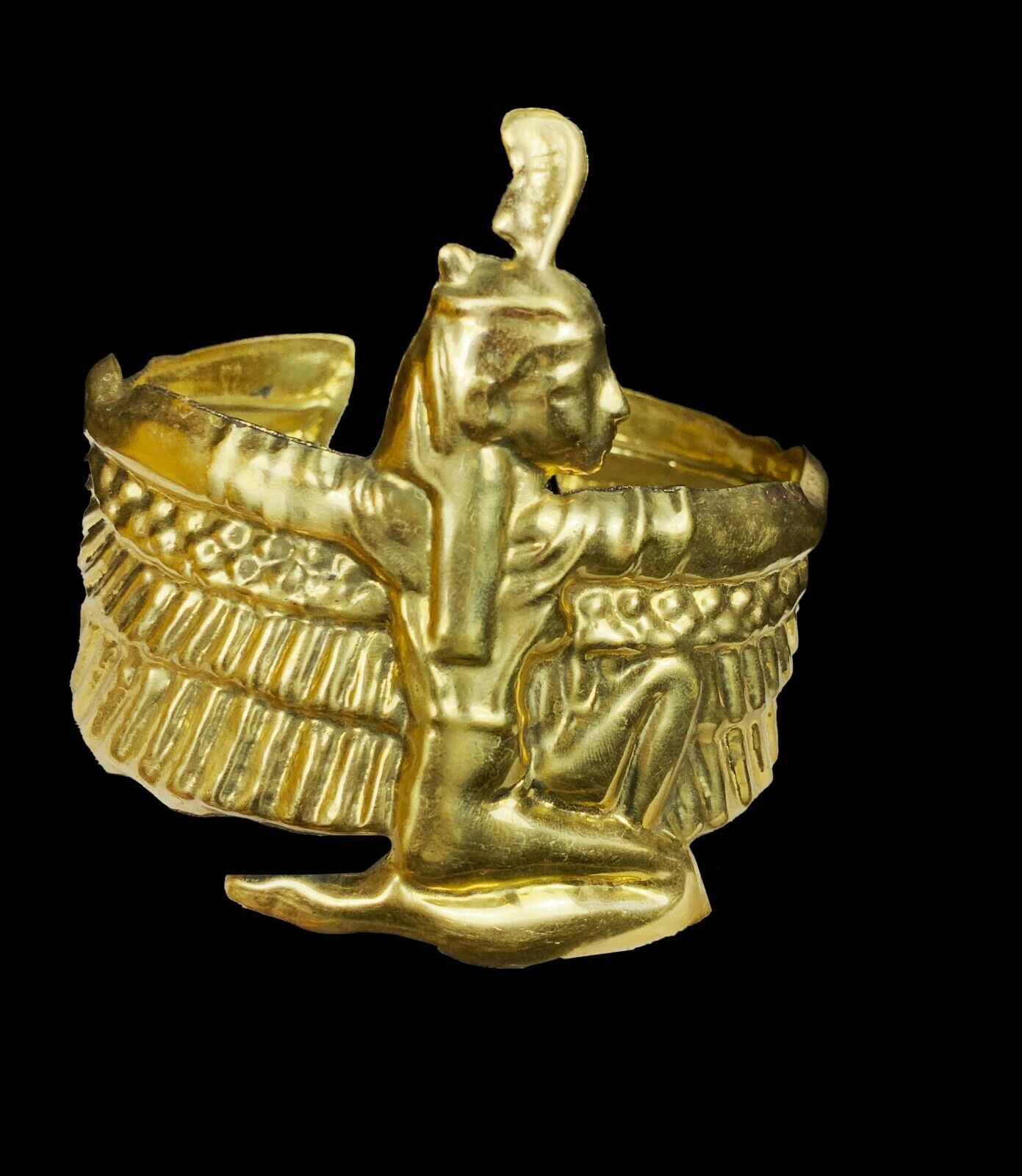 Rare Handmade Egyptian arm cuff of Maat the goddess of justice & truth