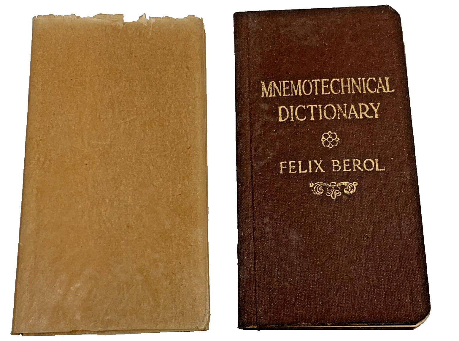 EXTREMELY RARE 1913 Mnemotechnical Dictionary by Felix Berol - 1st Edition VHTF