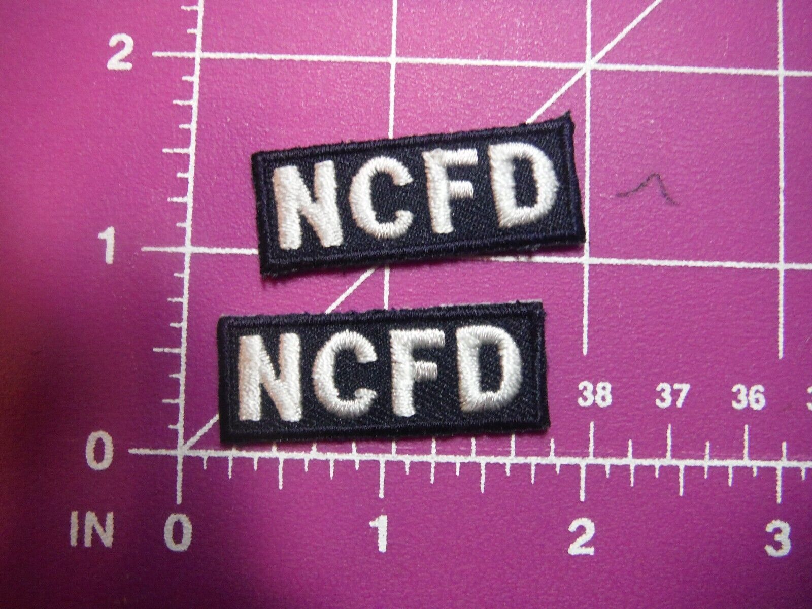 Fire department NCFD collar tab patches