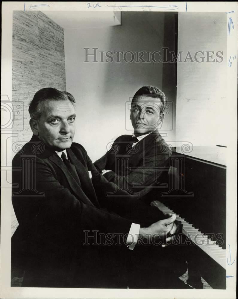 1962 Press Photo Songwriting Team Alan Jay Lerner & Frederick Loewe - hpp28131