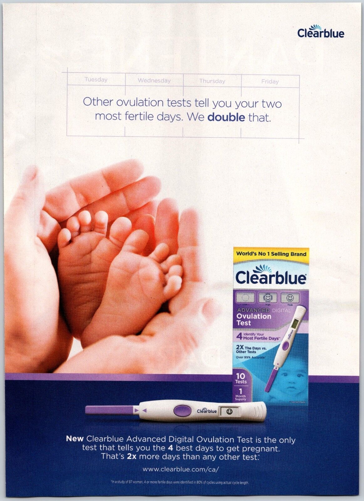 2013 Clearblue Ovulation Test Advanced Digital Print Ad
