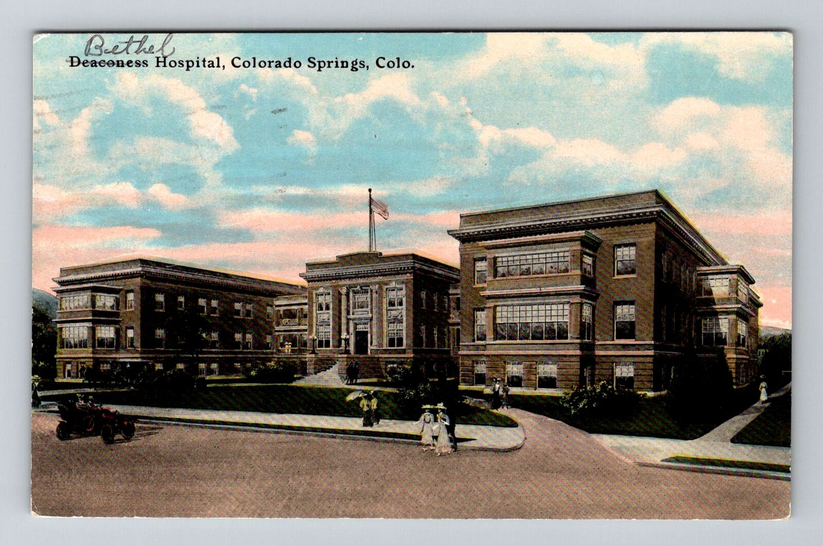 Colorado Springs CO-Colorado, Deaconess Hospital, c1911 Vintage Postcard